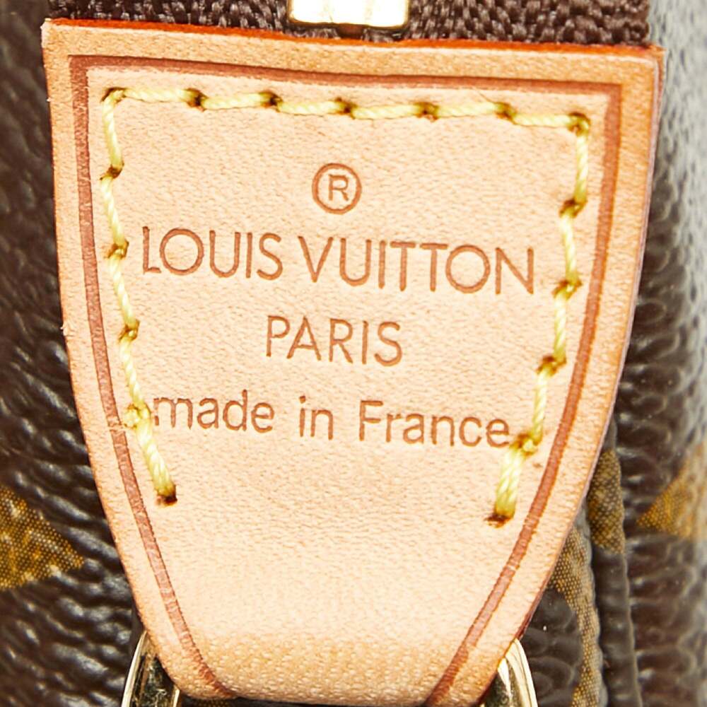 LOUIS VUITTON Brown Monogram Leather Pochette Pouch - Picture 9 of 11